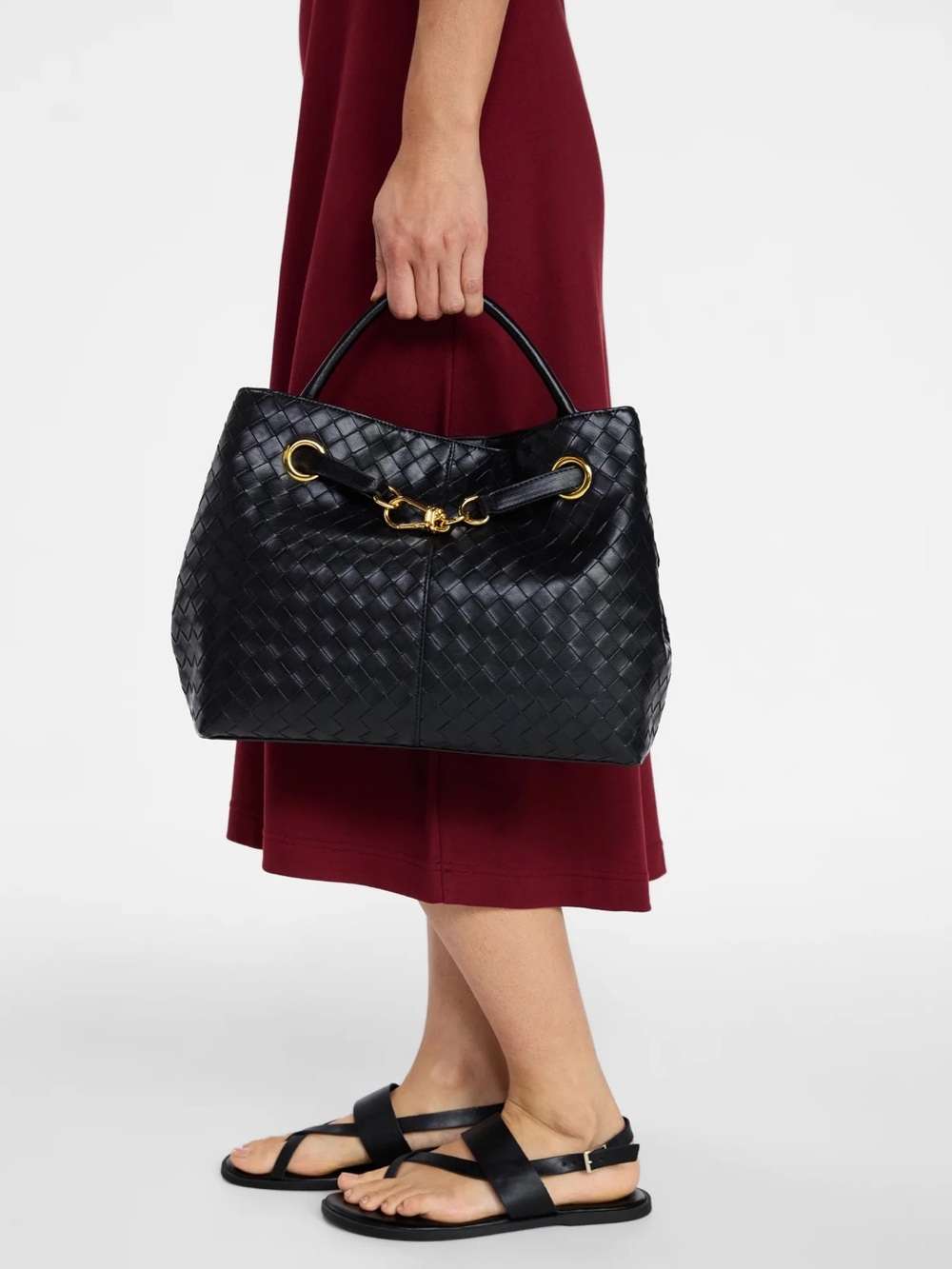 Time and Tru Women’s Hazel Satchel  Bag Handbag, Black.